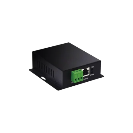 Convertidor PoE Industrial / Entrada PoE 802.3 af/at / Salida PoE pasivo 24V / Conexión plug and play / Alcance de hasta 100 metros / Ideales para Enlaces Inalámbricos