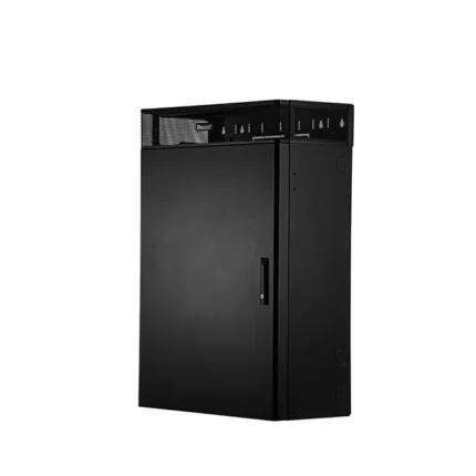 Gabinete de Montaje en Pared TrueEdge™, Con 6 UR para Equipo Activo y 6 UR para Paneles de Parcheo, Fabricado en Acero, Color Negro