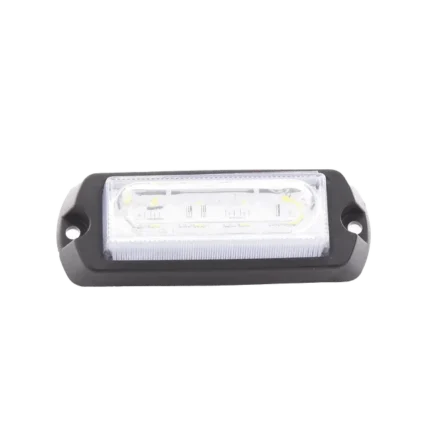 Luz Auxiliar Ultra Brillante de 8 LED, color Ámbar / Claro , con mica transparente.