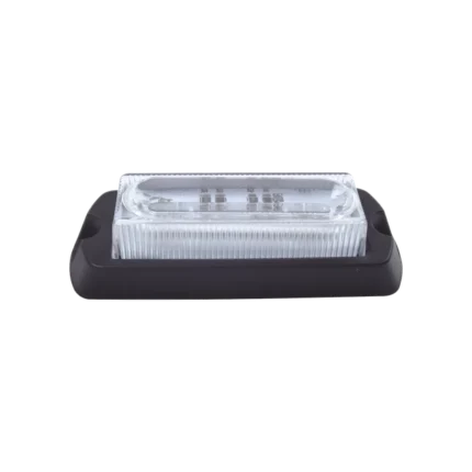 Luz Auxiliar Ultra Brillante X13 de 4 LEDs, color Rojo, con mica transparente.