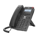 Teléfono IP empresarial para 2 lineas SIP con pantalla LCD,  Puertos Gigabit, Códec Opus, conferencia de 3 vías, PoE. - Image 2