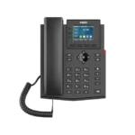 Teléfono IP empresarial para 4 líneas SIP con pantalla LCD de 2.4 pulgadas a color, Opus y conferencia de 3 vías, PoE.