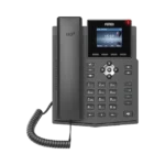 Teléfono IP empresarial para 4 líneas SIP con pantalla LCD de 2.4 pulgadas a color, Opus y conferencia de 3 vías, PoE.