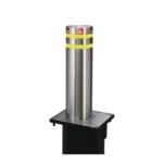 Bolardo neumático de acero inoxidable / 220 mm de diámetro / 750 mm de altura / acabado elegante con iluminacion led color rojo - Image 2
