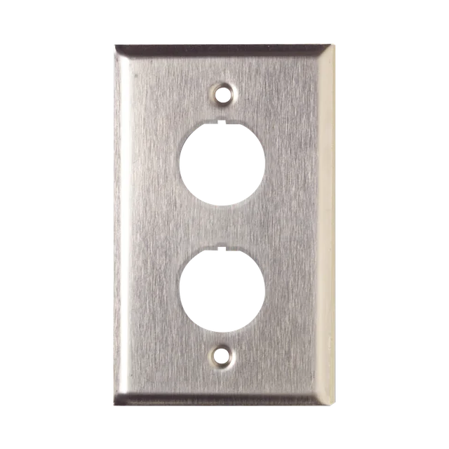 XFPS02SS-h Placa de Pared Reforzada, de Acero Inoxidable, Para Uso Industrial, de 2 Puertos - Image 1