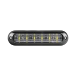Luz Auxiliar Ultra Brillante  IP67 de 6 LEDs, Color Rojo/Claro, con mica transparente y bisel negro - Image 2