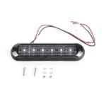 Luz Auxiliar Ultra Brillante IP67 de 6 LEDs, Color Claro, con mica transparente y bisel negro - Image 6