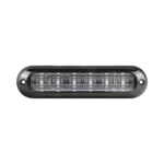 Luz Auxiliar Ultra Brillante IP67 de 6 LEDs, Color Claro, con mica transparente y bisel negro