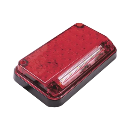 Luz de Advertencia de 7X4", Color Rojo, Con Luz de Trabajo, Ideal para Ambulancias