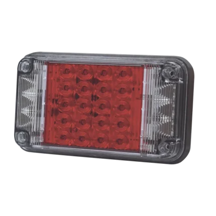Luz de Advertencia de 7X4", Color Rojo, Con Luces de Trabajo, Ideal para Ambulancias