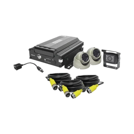 KIT DVR PARA VEHICULO /  INCLUYE /  CÁMARAS PARA INTERIOR /  CÁMARA PARA EXTERIOR, / 2MP AHD /  CABLES EXTENSORES / ADAPTADOR LAN.