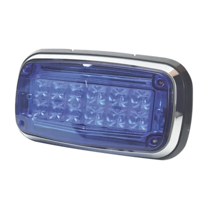 Luz de advertencia 8 X 4", Color Azul, IP67, SAE, Ideal para Ambulancias