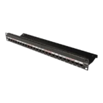 Patch Panel Z-MAX, de 24 puertos, Modular (vacío), Plano, 1UR