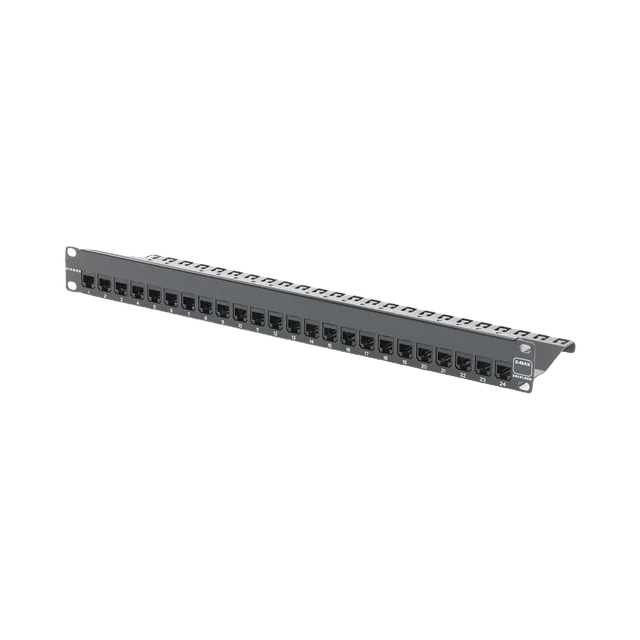 ZSPNL24E-h Patch Panel Z-MAX, Blindado, de 24 puertos, Modular (vacío), Plano, 1UR - Image 1