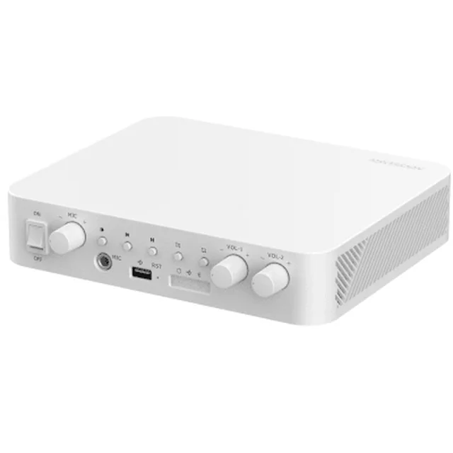 DS-QAE1A80G1-VBB-84936 Amplificador | Bluetooth | 2 Canales | 40 W por Canal | 100V | Hik-Connect | Una Zona | Musica Ambiental - Image 1