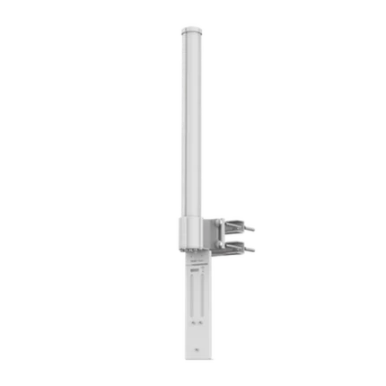 Antena Omnidireccional de 360° AirMetro con 13 dBi en Banda 5Ghz (5150-5850 Mhz) Slant 90° Compatibilidad Multi-Marca para enlaces Multipunto, Conectores SMA Hembra Inverso.