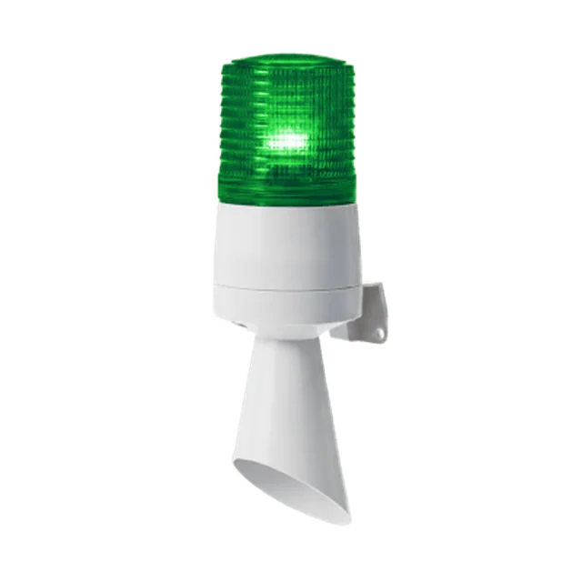 S60ADL-24-G-84559 Luz LED con patrones de destello fijo y destellante con buzzer incorporado de alto volumen Máx. 95 dB color Verde 24 VCD - Image 1