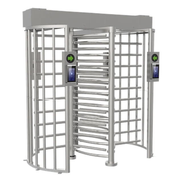 DS-K3H4420-120-PG-DM60-85238 Torniquete DOBLE (2 Carriles) de Cuerpo Completo Bidireccional / Exterior / Acero Inoxidable SUS304 / 30 Personas por Minuto / Compatible con Reconocimiento Facial (Terminal no Incluida) - Image 1