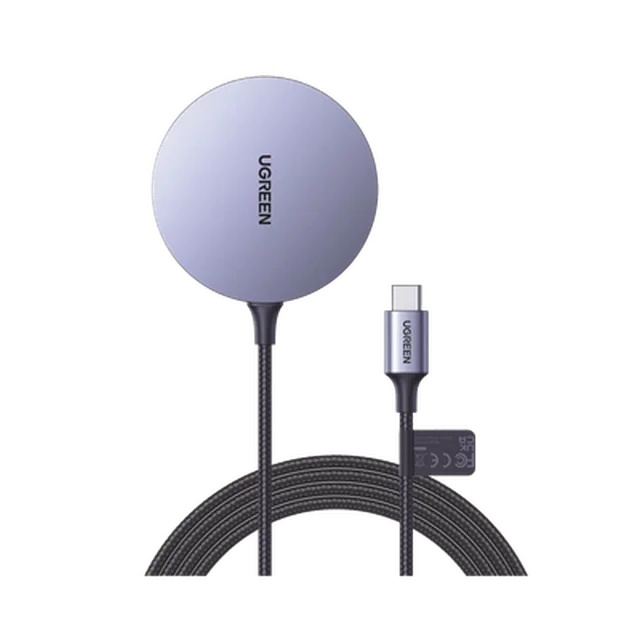 30233-101711 Cargador Inalámbrico Magnético | 15W | Tecnología Magsafe | Qi | Certificado MFM | Modulo de Carga Original | Carga Rápida | Fuerte Absorción Magnética | Cable de Nylon Trenzado | 1.5 metros | Multi Protecci&o - Image 1