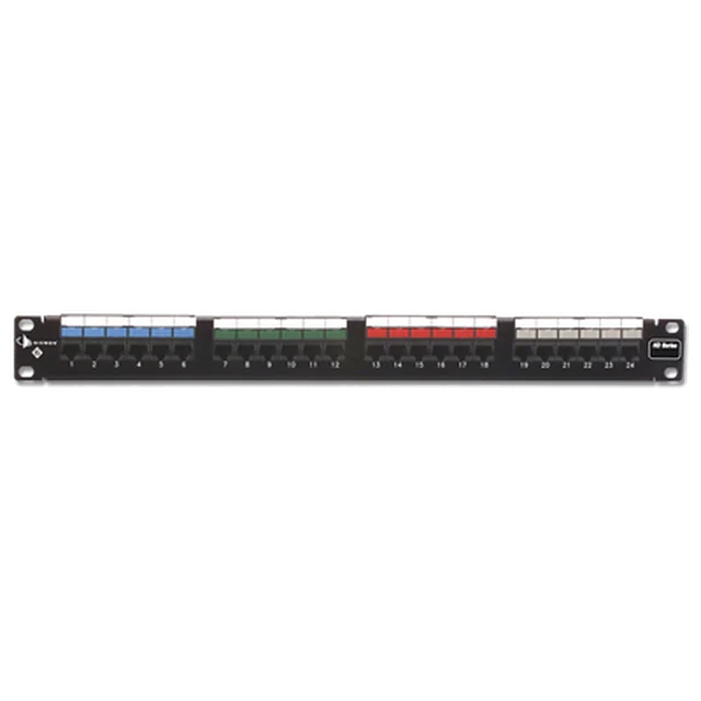 HD6-24-91872 Patch Panel UTP HD6 de 24 puertos, Precargado con Jacks Categoría 6, Plano, 1UR - Image 1